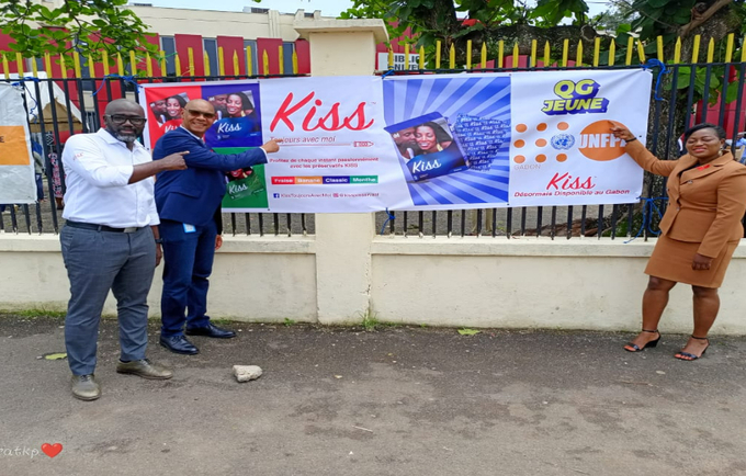 UNFPA Gabon and DKT International officially launch the social marketing of KISS condoms on December 1st, 2023