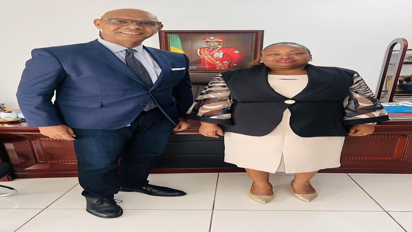 Représentant accompagné de Mme la Ministre de l’Éducation Nationale du Gabon