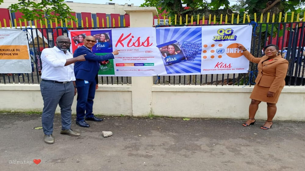 UNFPA Gabon and DKT International officially launch the social marketing of KISS condoms on December 1st, 2023